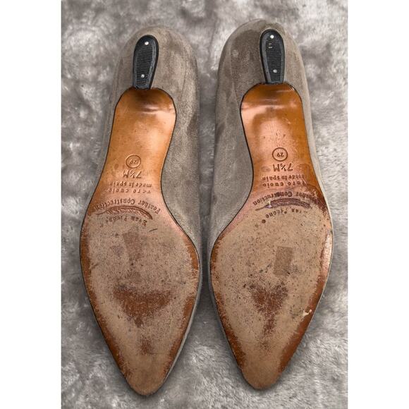 Evan Picone Vintage Tan Suede Leather Kitten Heels Pointed Toe Womens Size 7.5 - Picture 6 of 16